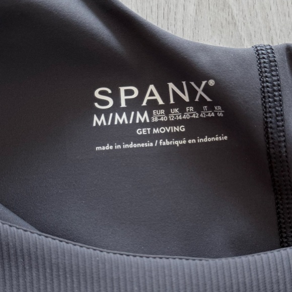 Spanx The Get Moving Easy Access Ribbed Straight Dress Stretch Dark Storm Medium - Picture 15 of 16